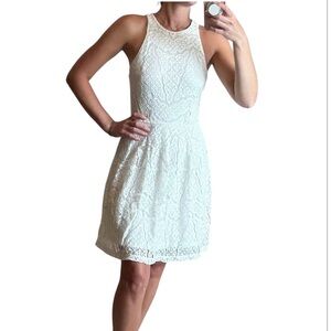 Mossimo Supply Co. Cream Sleeveless Lace Dress